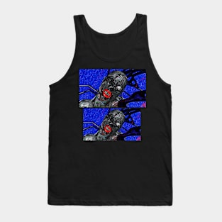 Web Human CREEP 3D Horror Art Tank Top